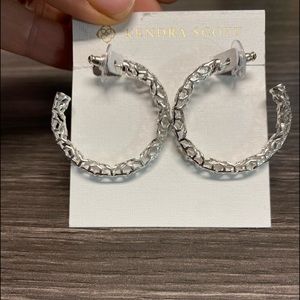 Kendra Scott Maggie Small Hoop Earrings Silver